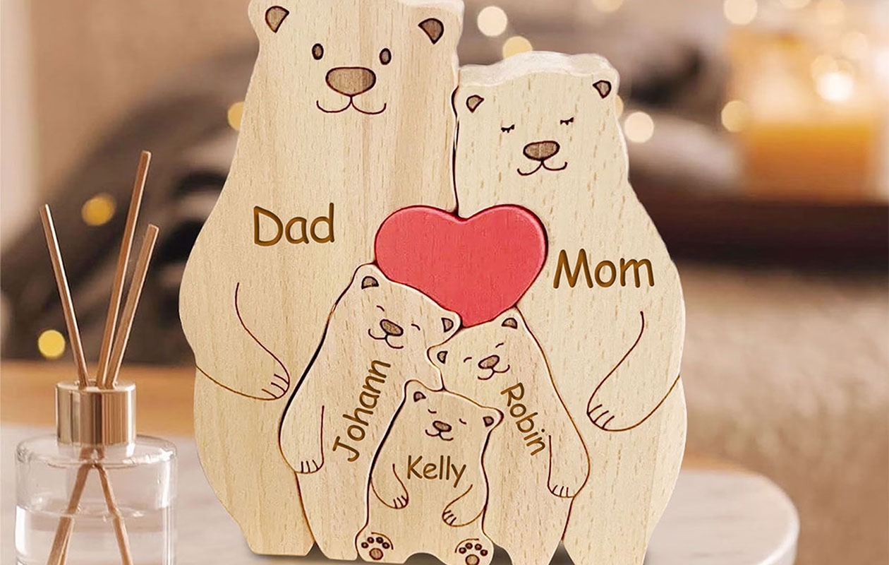  Ontvang €40 korting op een gepersonaliseerde familie puzzel