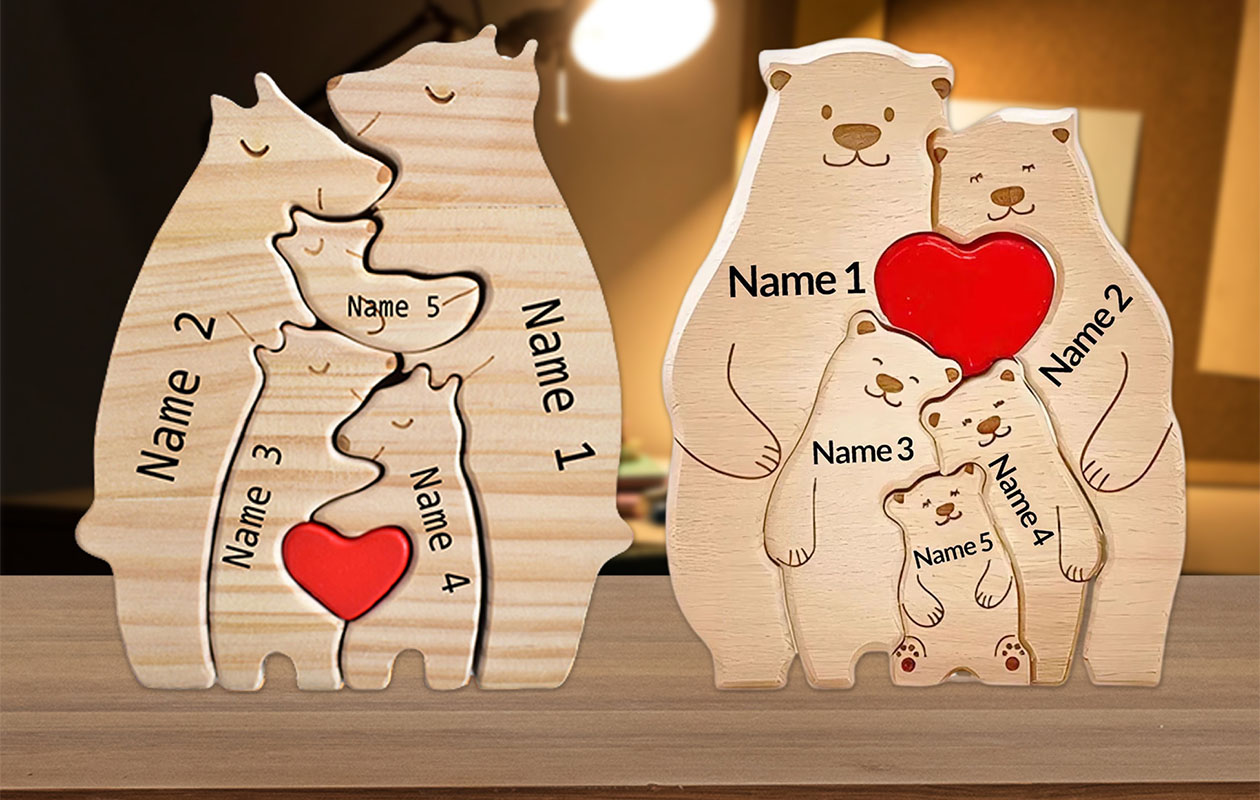  Ontvang €40 korting op een gepersonaliseerde familie puzzel