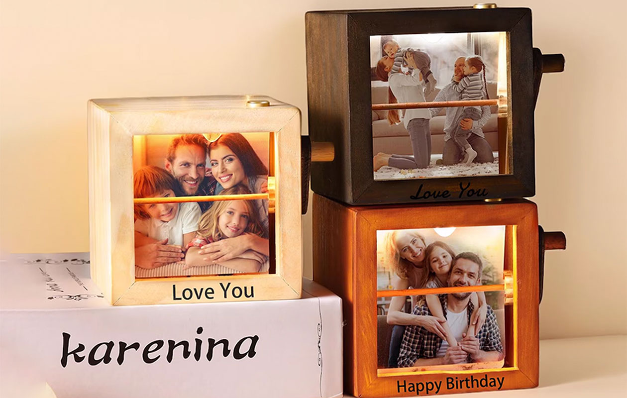 Ontvang €40 korting op een gepersonaliseerde houten fotolijst