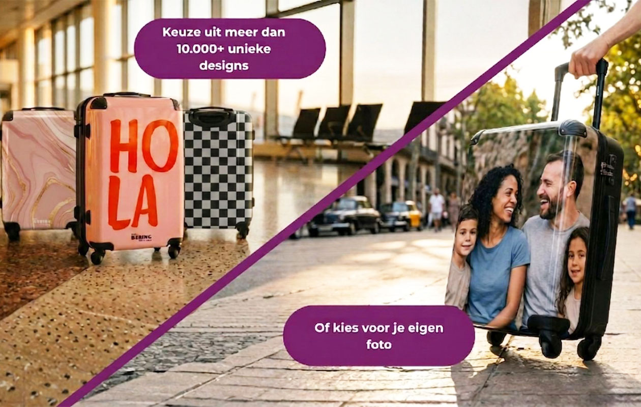 Ontvang €55 korting op een handbagage koffer (55 x 35 x 25 cm)