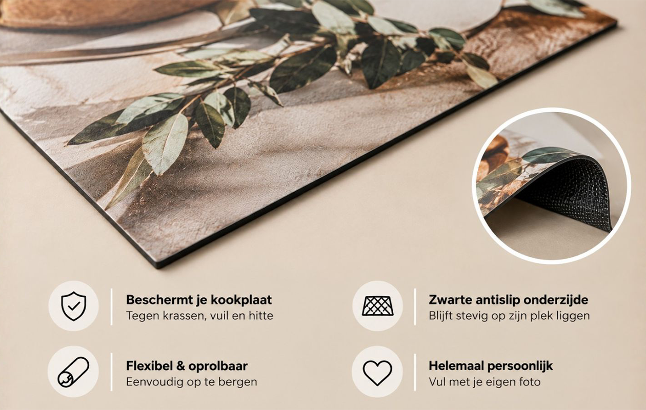 Profitez de 55 € de réduction sur un protège-plaque à induction avec votre propre photo ou une image de la collection