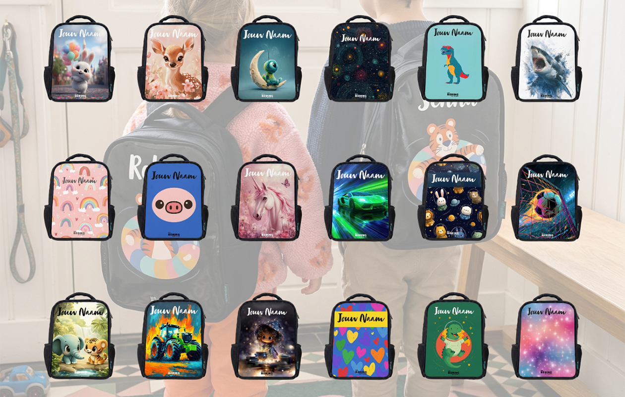 €35 korting op een personaliseerbare rugzak met naam (1000+ designs)