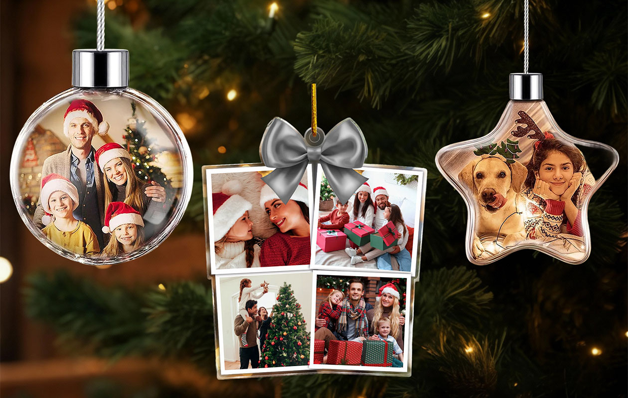 Ontvang €40 korting op een gepersonaliseerde kerstornament