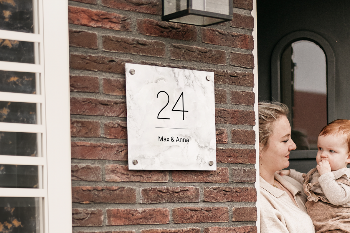 Panneau de Num&#xE9;ro de Maison personnalis&#xE9; (&#xF8; 20cm)