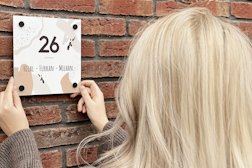 Panneau de Num&#xE9;ro de Maison personnalis&#xE9; (&#xF8; 20cm)