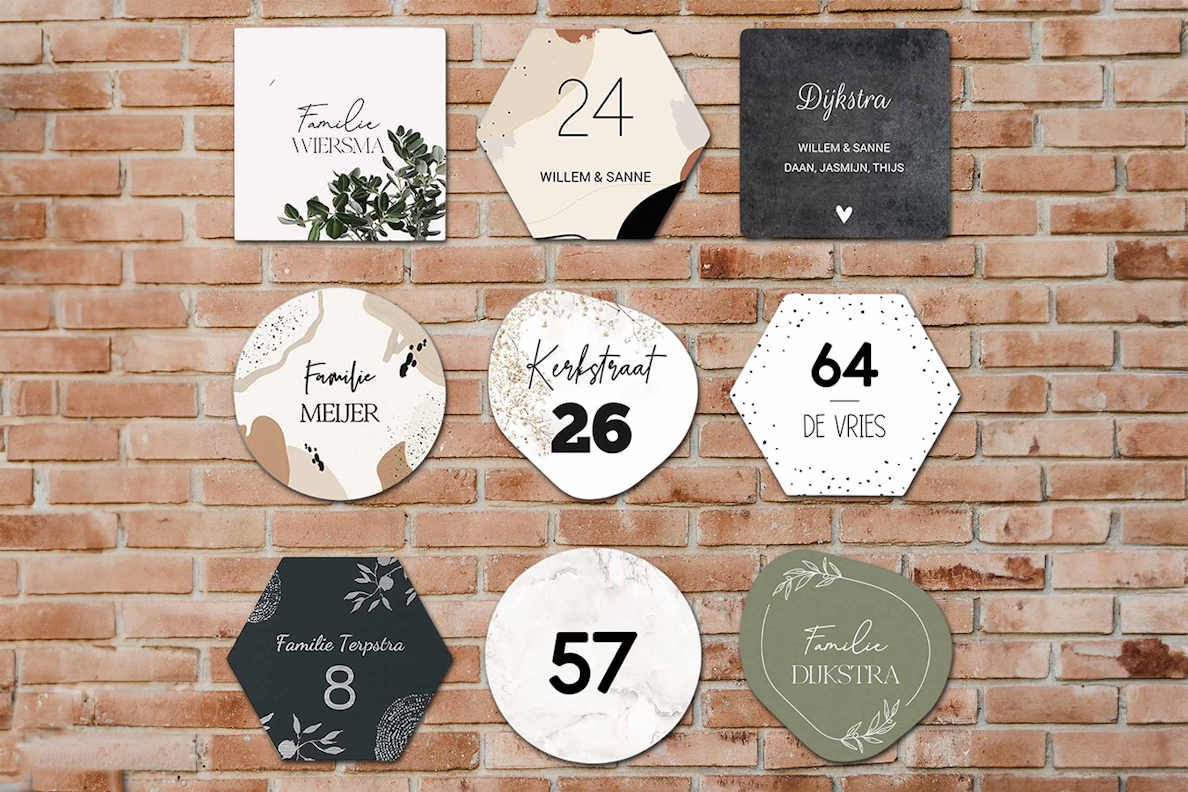 Panneau de Num&#xE9;ro de Maison personnalis&#xE9; (&#xF8; 20cm)