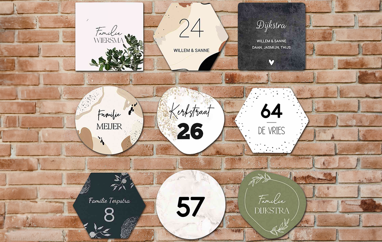 Panneau de Numéro de Maison personnalisé (ø 20cm)
