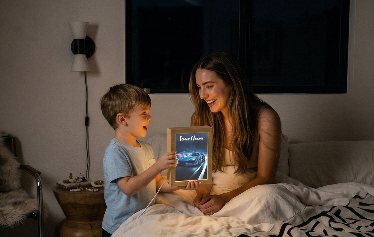 Ontvang €55 korting op je eigen nachtlampje met naam (Keuze uit 1000+ designs)