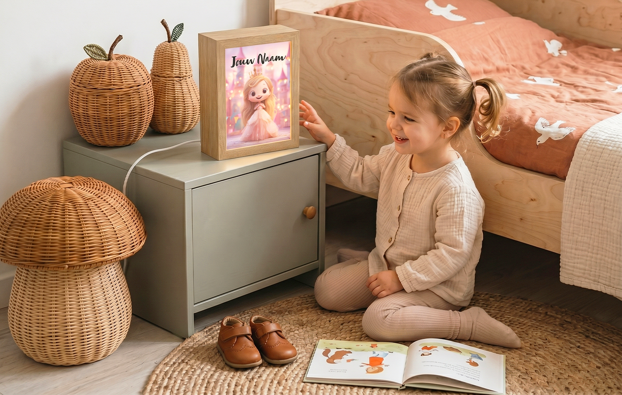 Ontvang €55 korting op je eigen nachtlampje met naam (Keuze uit 1000+ designs)