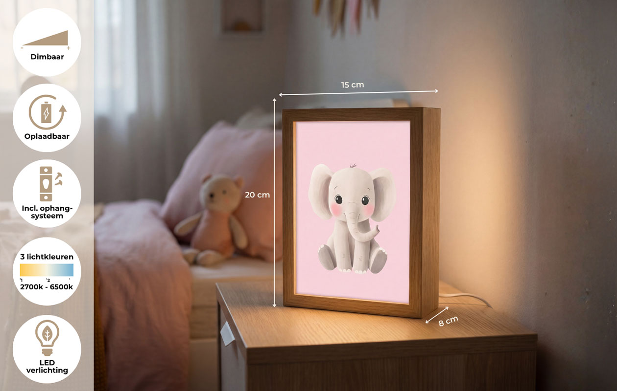 Ontvang €55 korting op je eigen nachtlampje met naam (Keuze uit 1000+ designs)