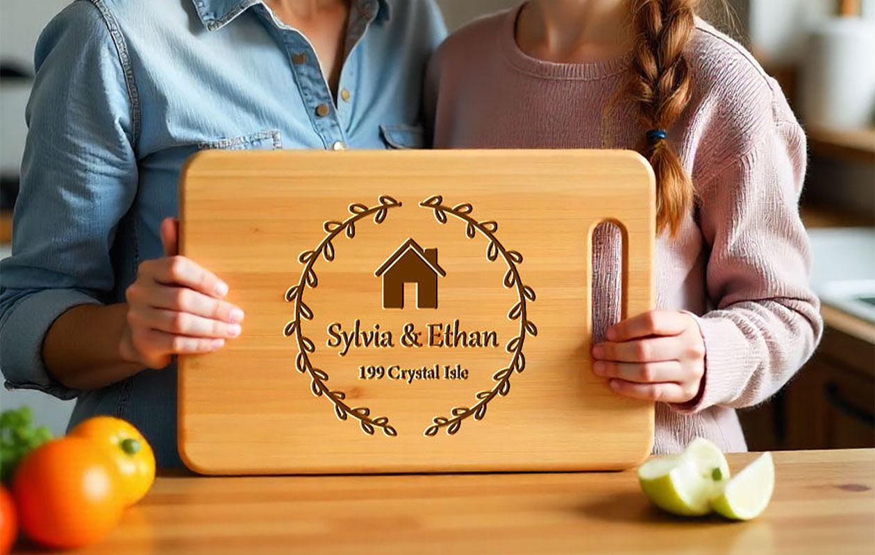 Ontvang €40 korting op een gepersonaliseerde snijplank