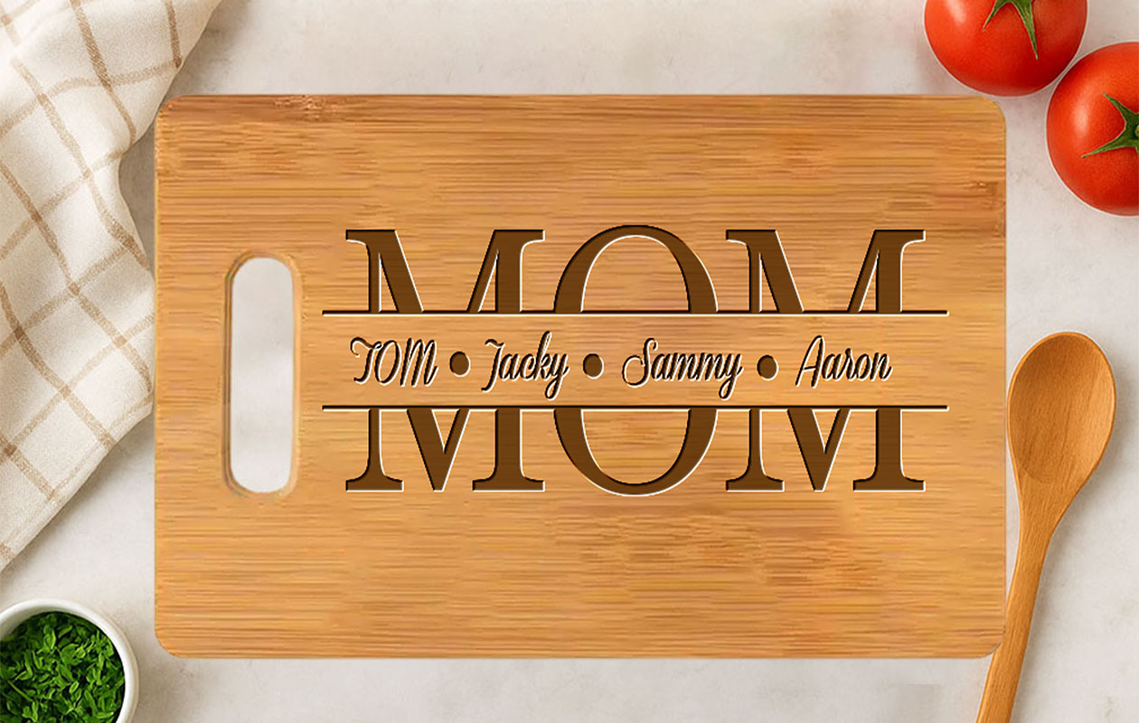 Ontvang €40 korting op een gepersonaliseerde snijplank