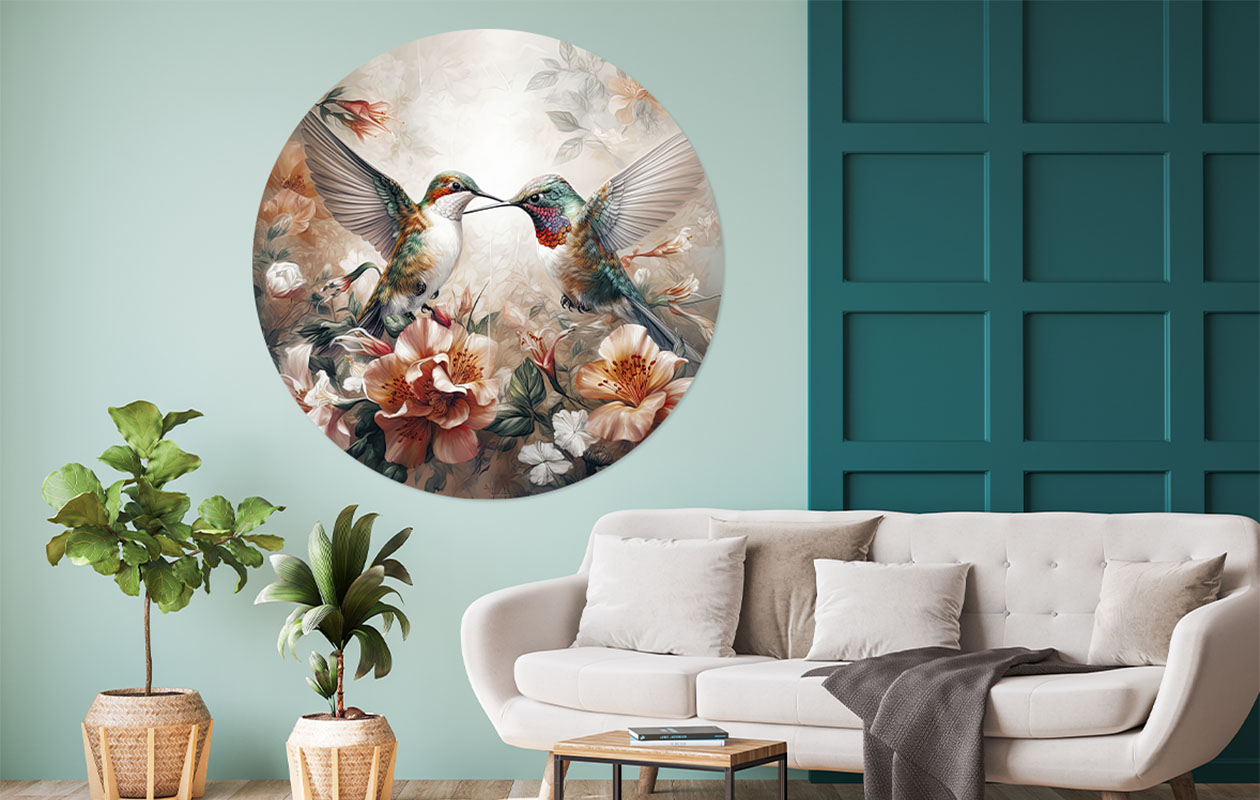 Voucher t.w.v. €100 voor behangcirkel met collectiebeeld (ø 120 cm)