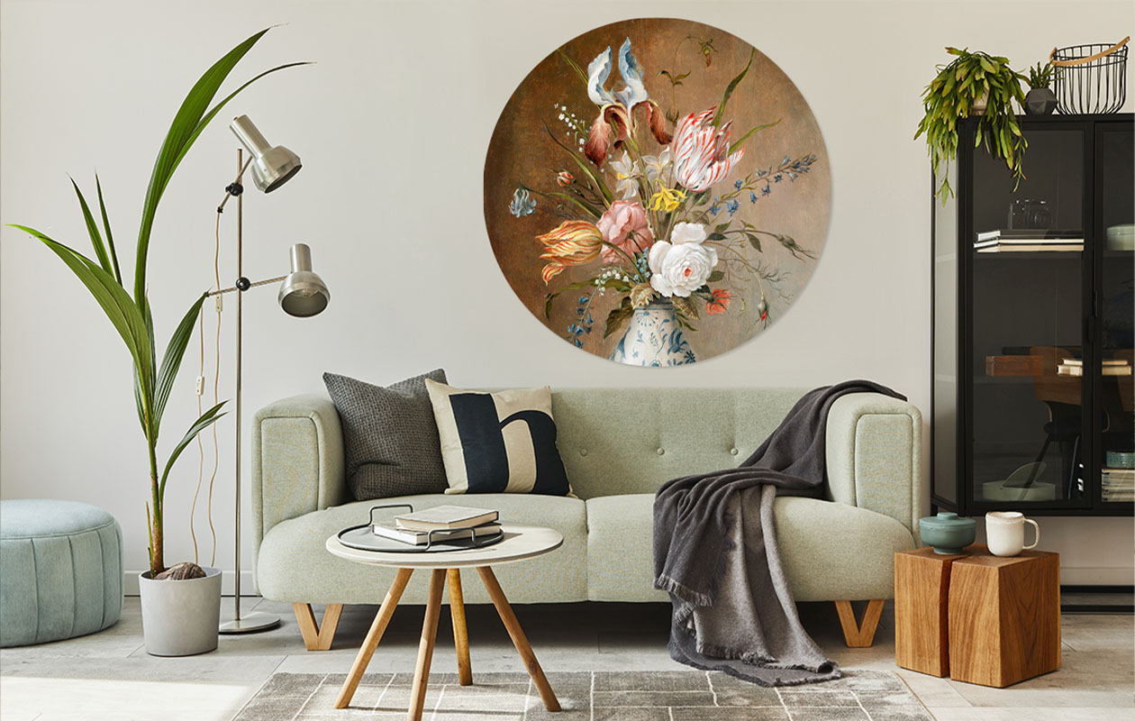 Voucher t.w.v. €100 voor behangcirkel met collectiebeeld (ø 120 cm)