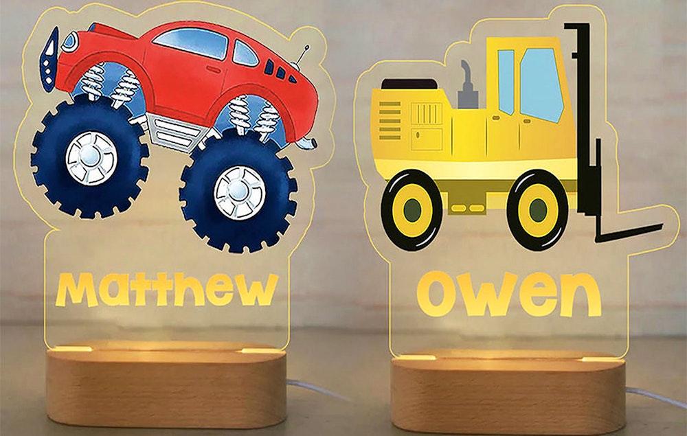 Ontvang €45 korting op een gepersonaliseerd kindernachtlampje