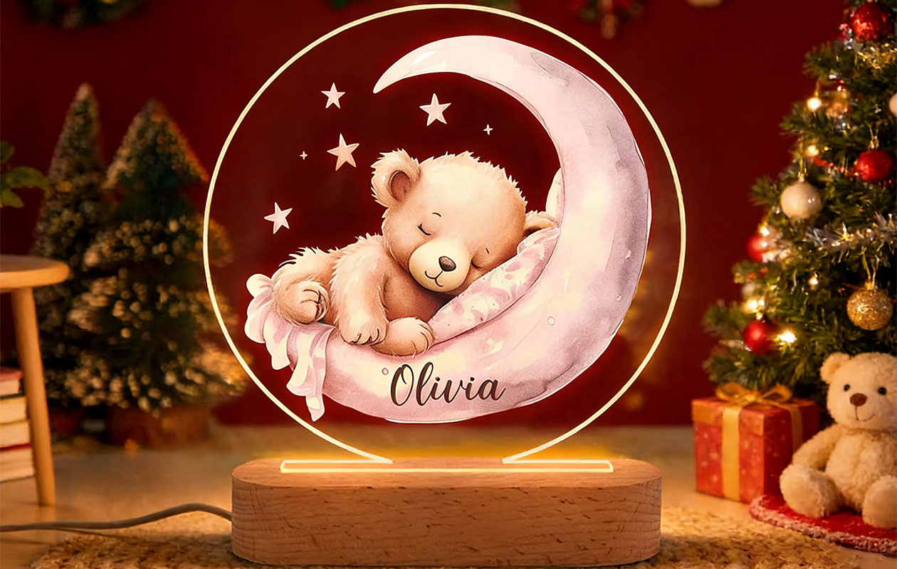 Ontvang €50 korting op een gepersonaliseerd kindernachtlampje