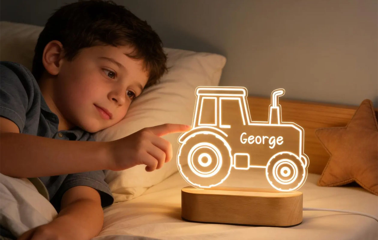 Ontvang €50 korting op een gepersonaliseerd kindernachtlampje