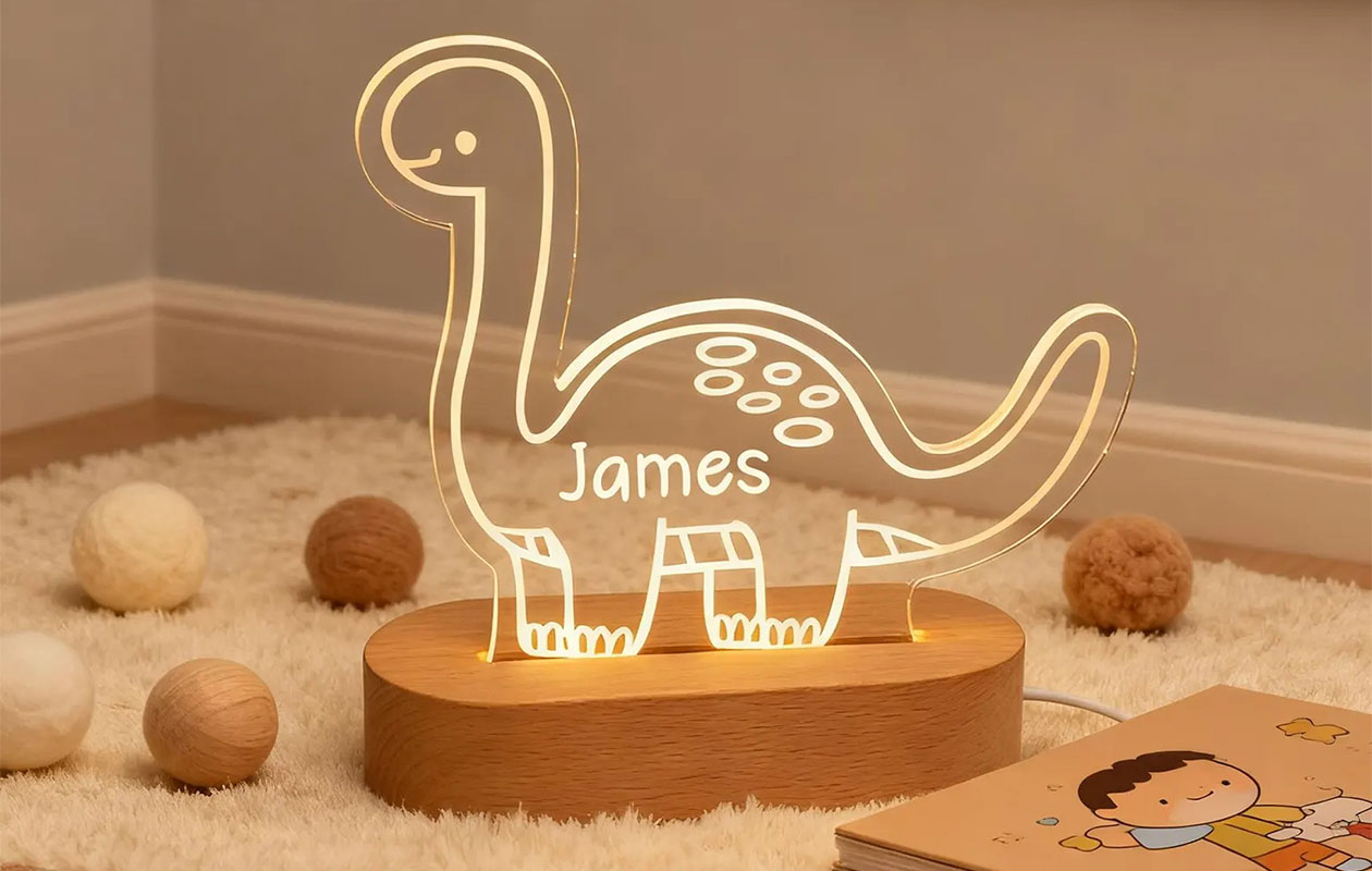 Ontvang €50 korting op een gepersonaliseerd kindernachtlampje