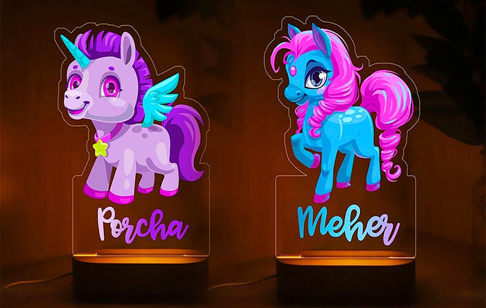 Ontvang €45 korting op een gepersonaliseerd kindernachtlampje