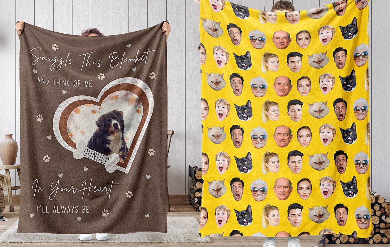 Ontvang €60 korting op een gepersonaliseerde deken