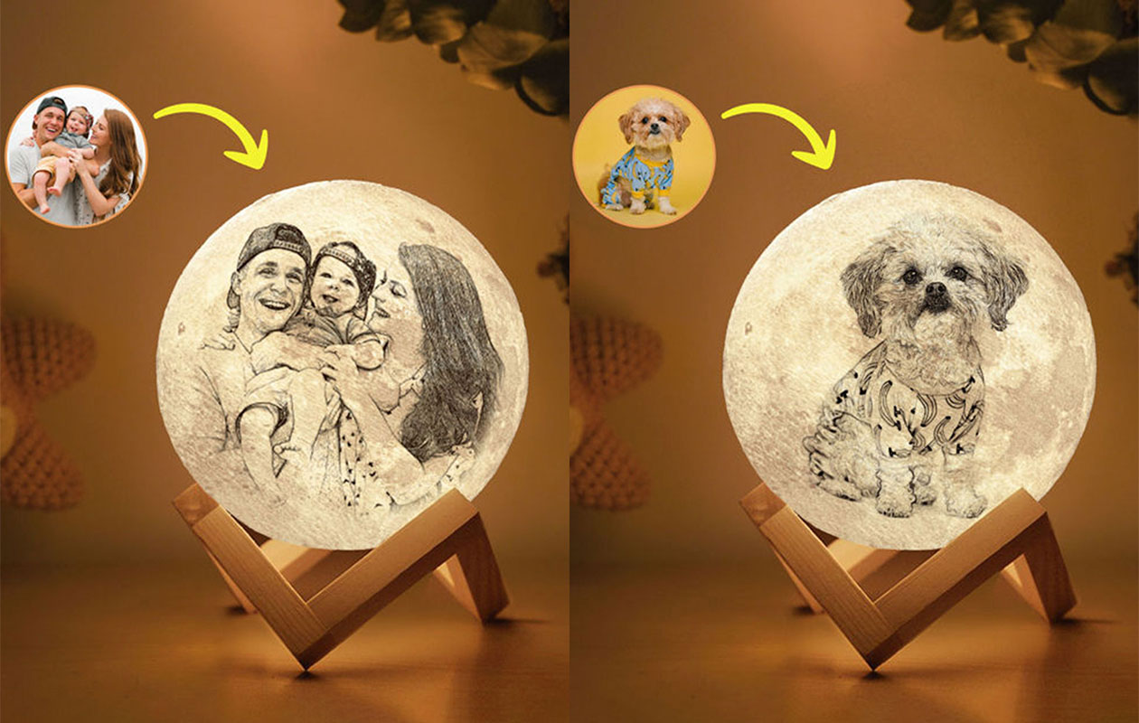Ontvang €50 korting op jouw gepersonaliseerde maanlamp