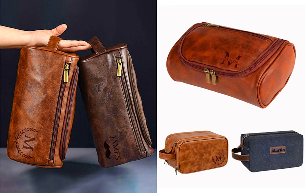  Ontvang €55 korting op jouw toilettas met naam of logo