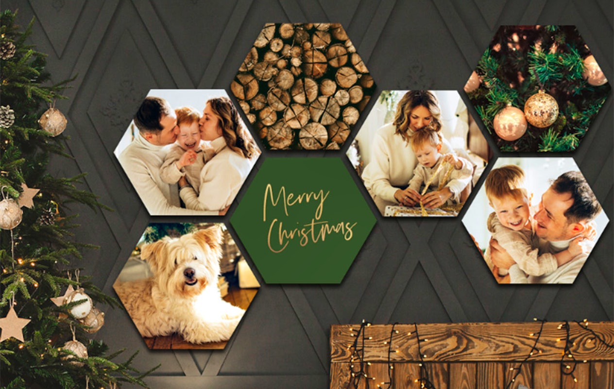 Ontvang €110 korting op een foto op hexagon – 8 stuks (22 x 19 cm)