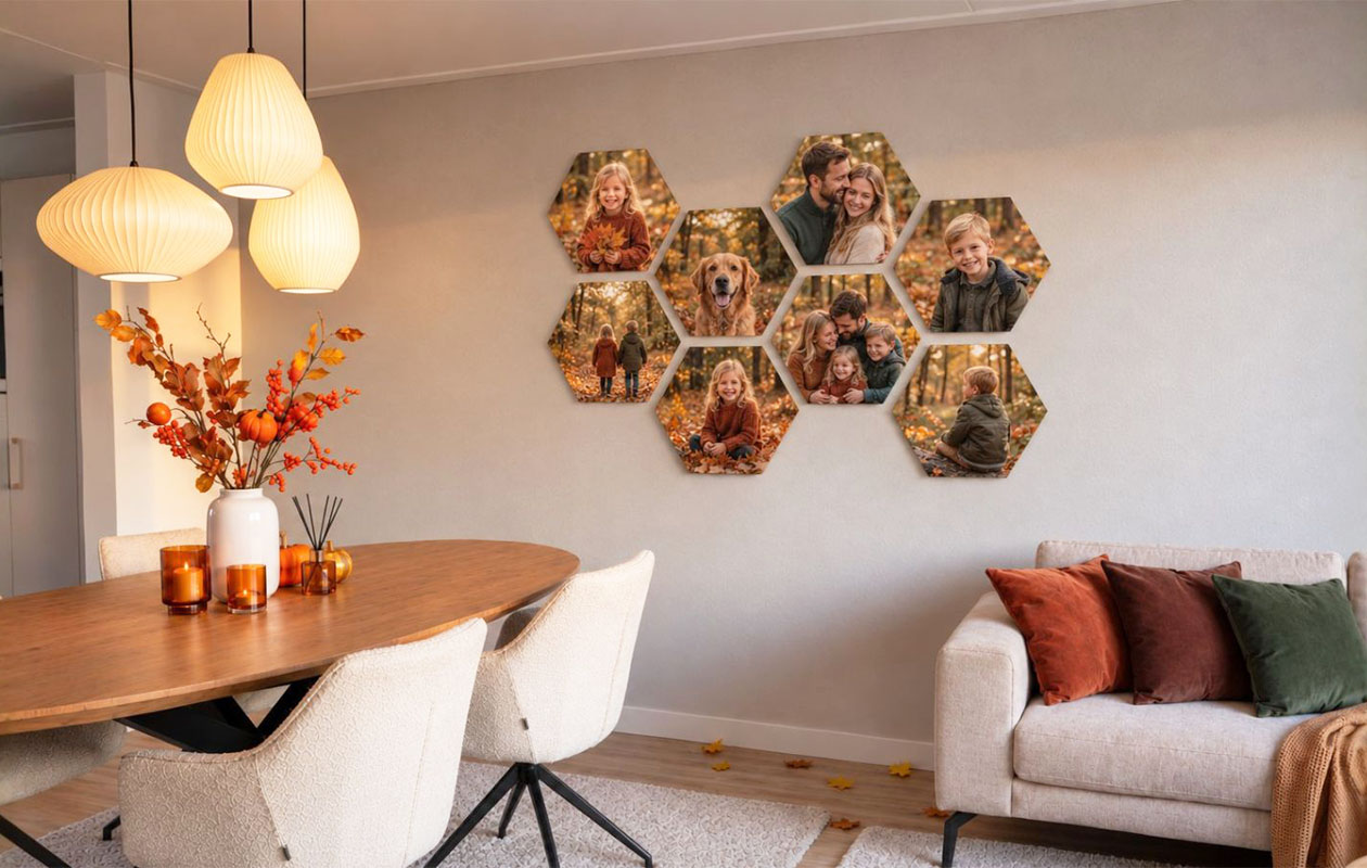 Recevez 110 € de réduction sur une photo sur hexagone – 8 pièces (22 x 19 cm)