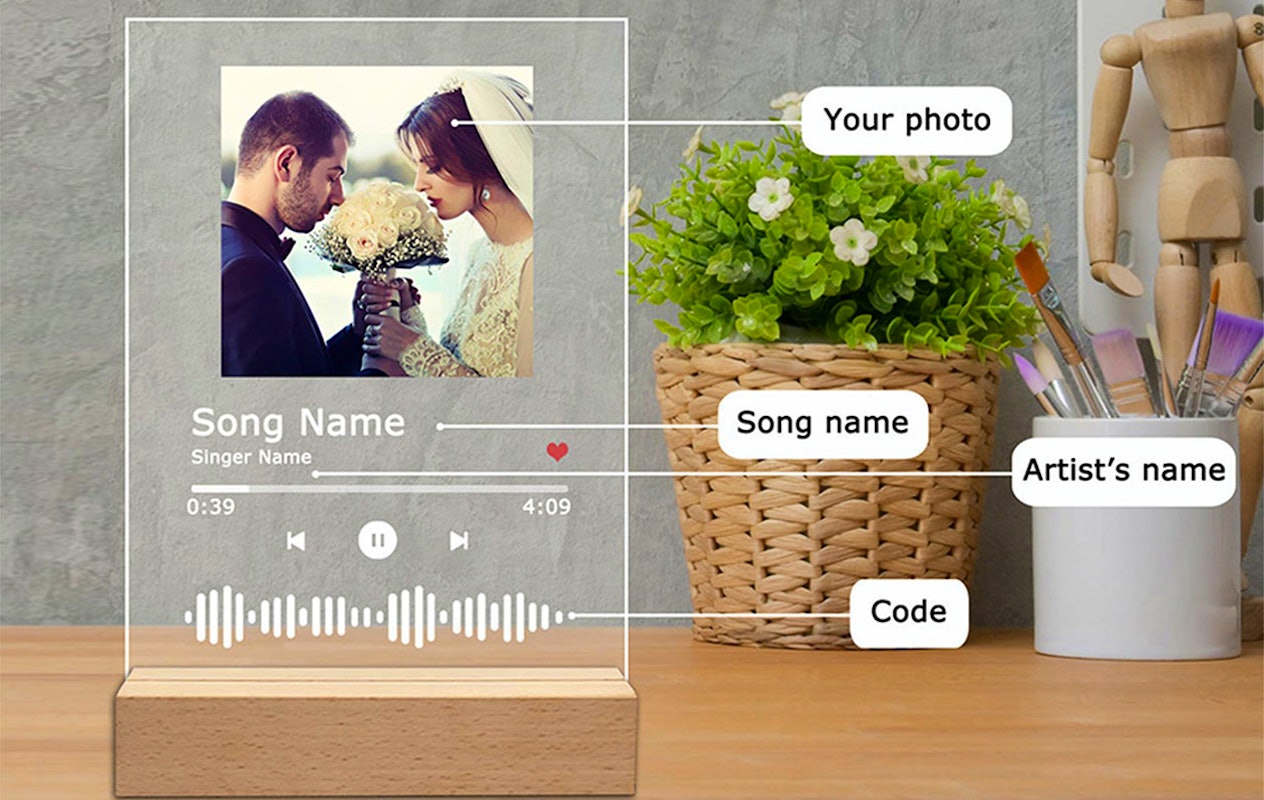 Ontvang €65 korting voor een muzieklampje met foto