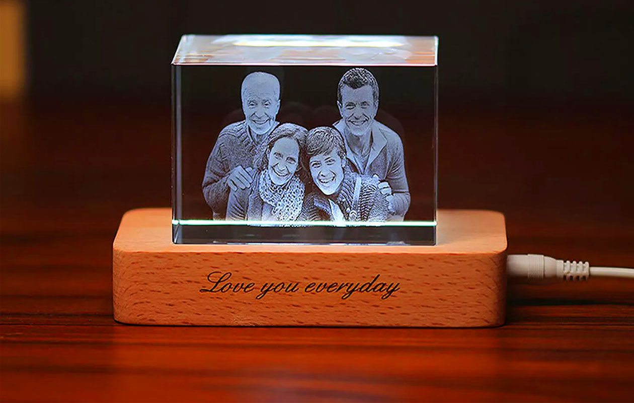 Voucher t.w.v. € 60,- voor een 3D-foto in kristal