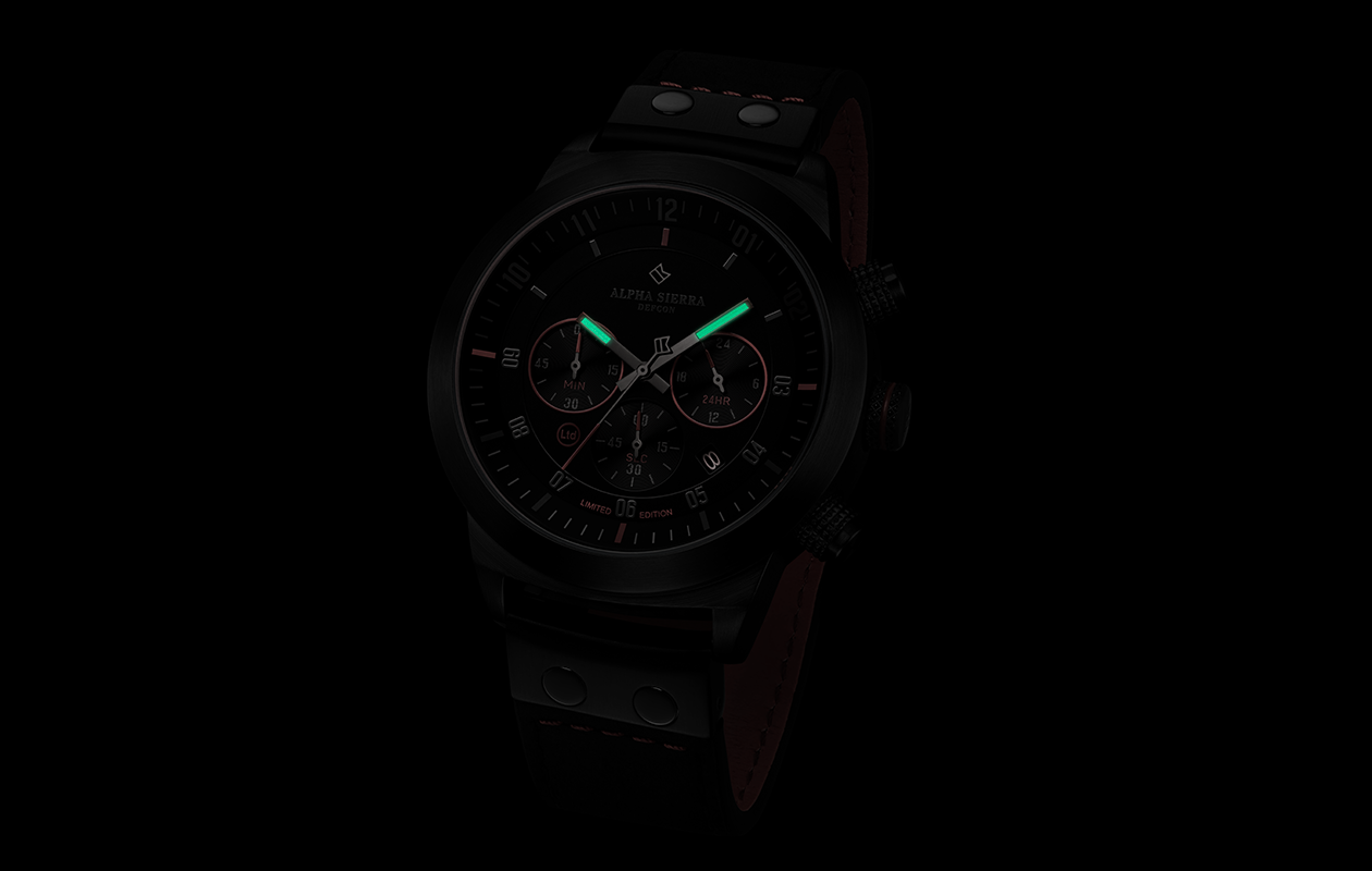 Herenhorloge van Alpha Sierra Watch Co. (Defcon LGM36RL)