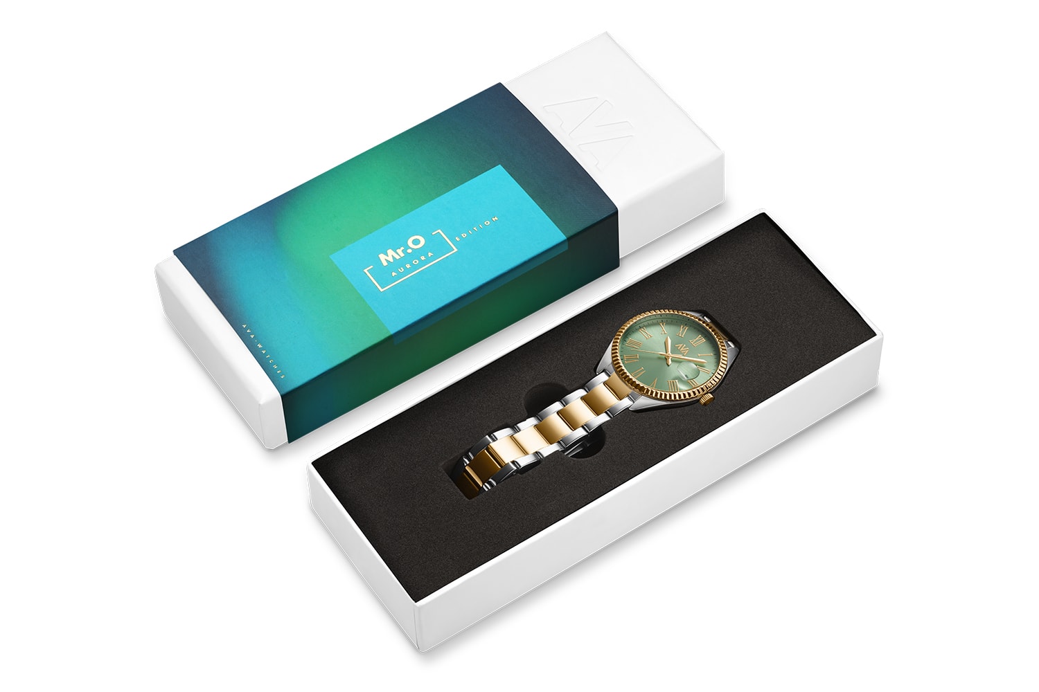 AVA dameshorloge aurora aqua blauw