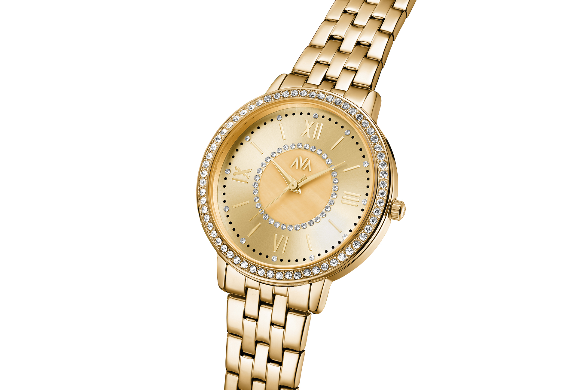 AVA Dameshorloge Oslo OSL-003 – Goudkleurige wijzerplaat