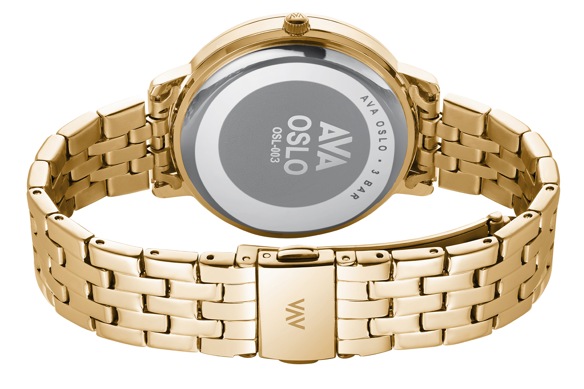 AVA Dameshorloge Oslo OSL-003 – Goudkleurige wijzerplaat