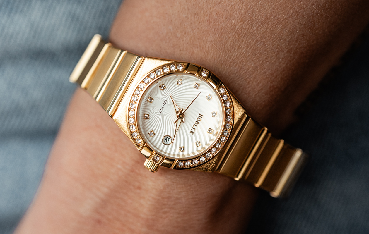 Dameshorloge Hodler Arosa goud