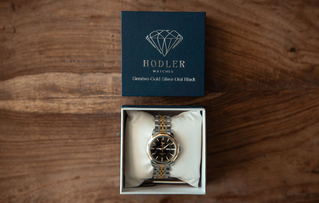 Montre femme Hodler Genève - Or + Noir