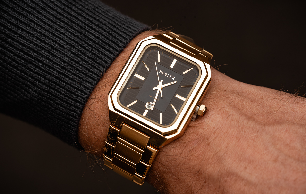 Herenhorloge Hodler Aurex - Goud + Blauw
