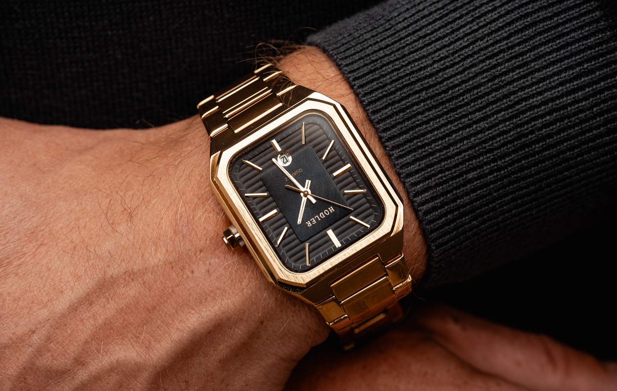 Herenhorloge Hodler Aurex - Goud + Blauw