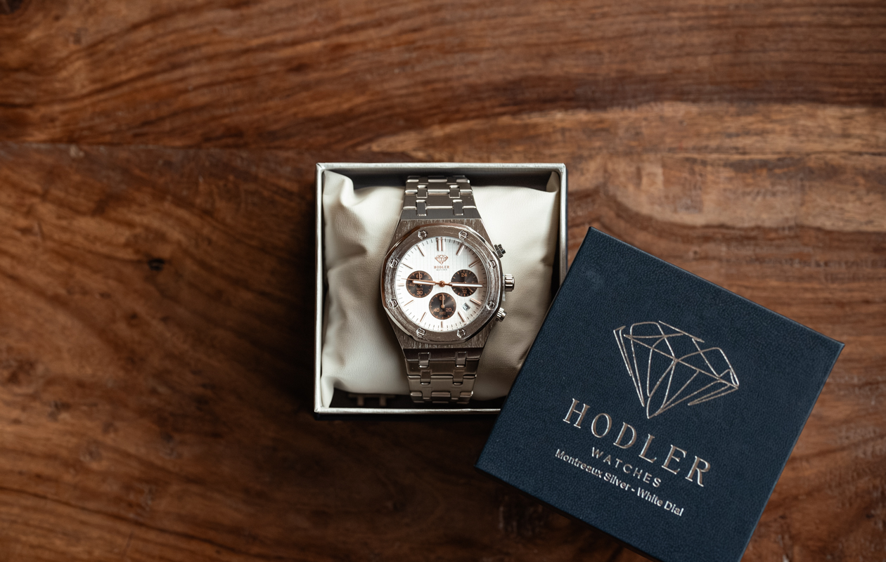 Herenhorloge Hodler Montreaux - Silver + White