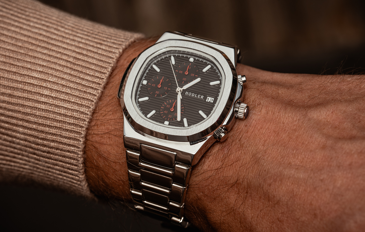 Montre pour homme Hodler Stravon - Silver + Black