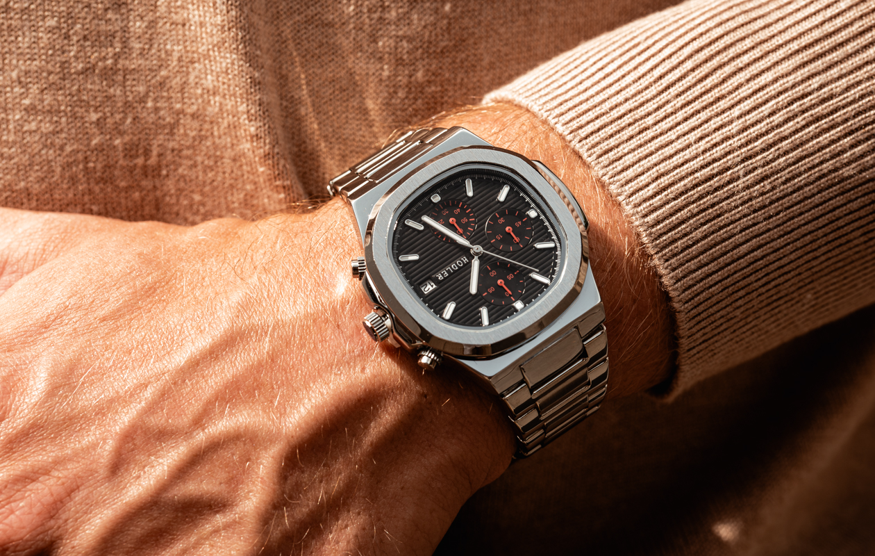 Montre pour homme Hodler Stravon - Silver + Black