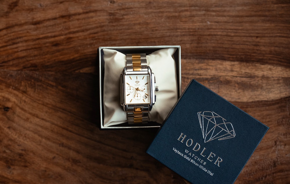 Herenhorloge Hodler Veytaux - Gold + Silver