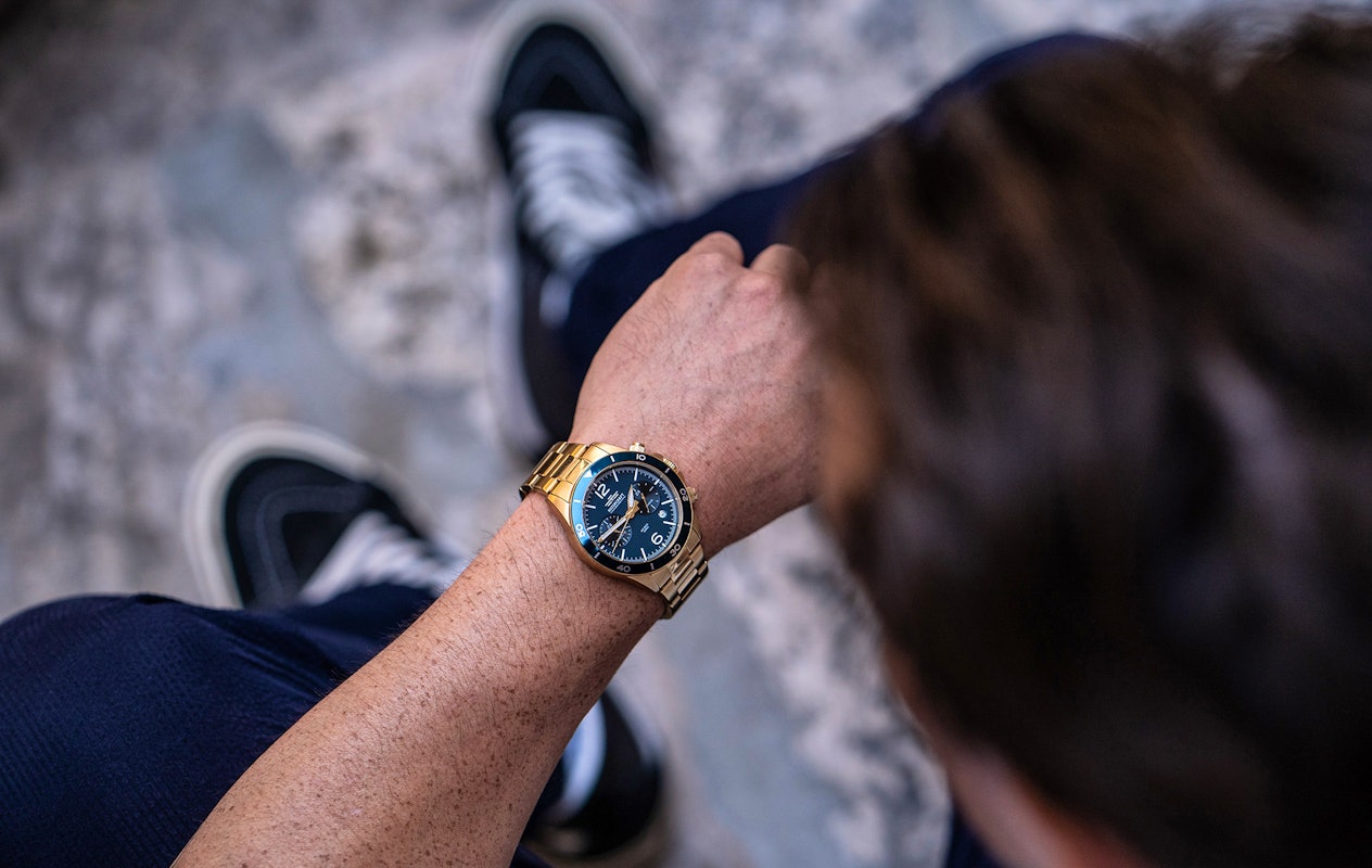 Lilienthal Berlin Chronograaf Solar III in zilver, herenhorloge van roestvrij staal met een kwartsuurwerk op zonne-energie en saffiergehard Lilienthal Berlin Chronograaf Solar III in zilver, herenhorloge van roestvrij staal met een kwartsuurwerk op zonne-energie en saffiergehard