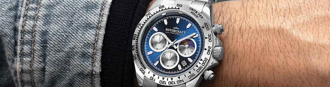 Herenhorloge van Rotorcraft (Cargo Moonphase RC2709)