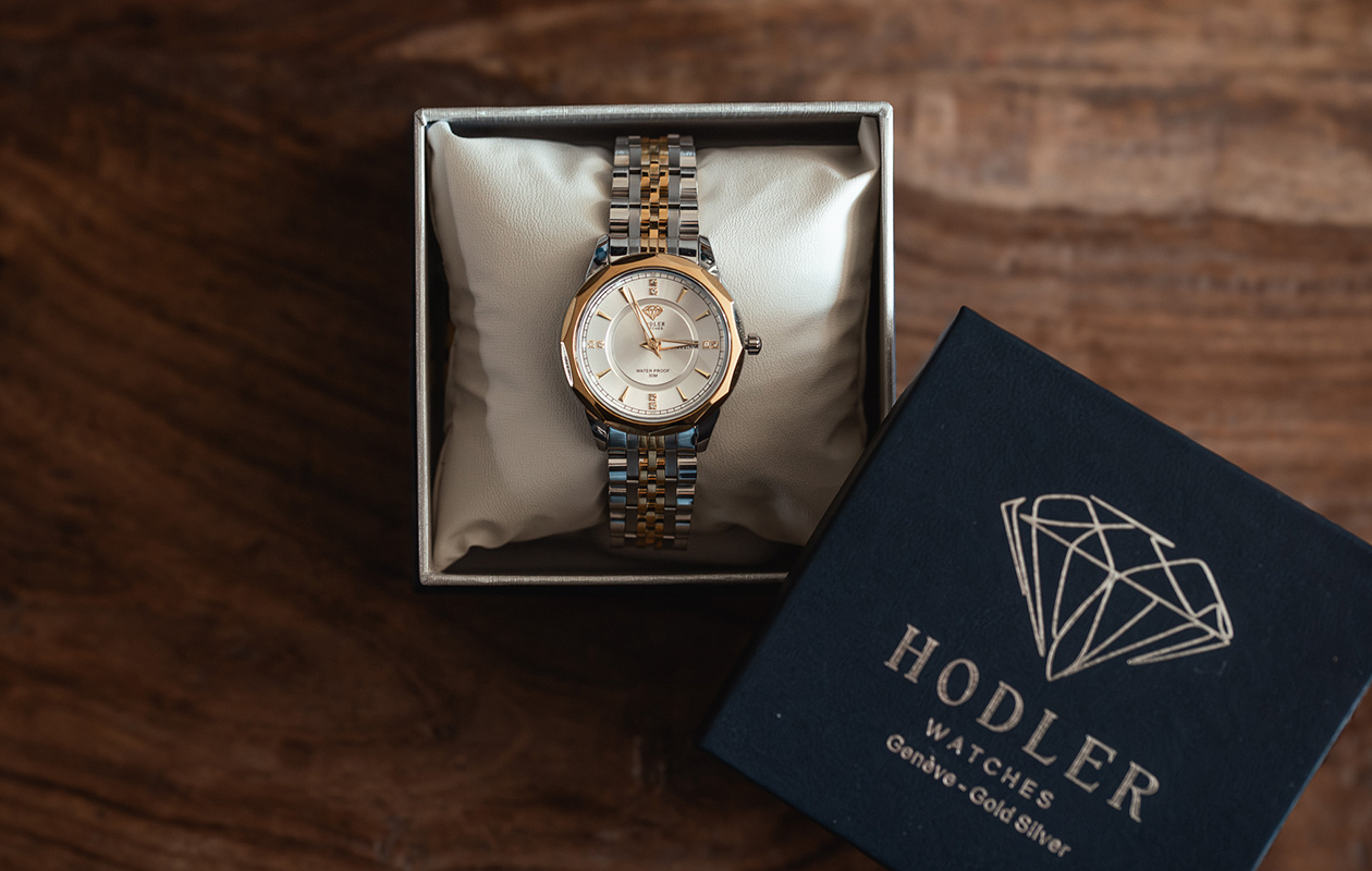 Hodler Dameshorloge Genève - Goud Zilver