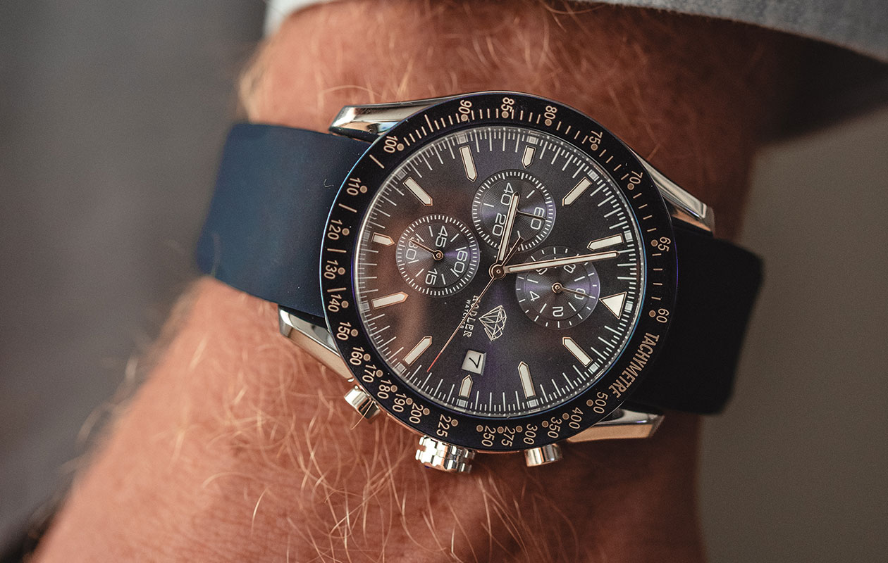 Hodler Luzern herenhorloge - blauw