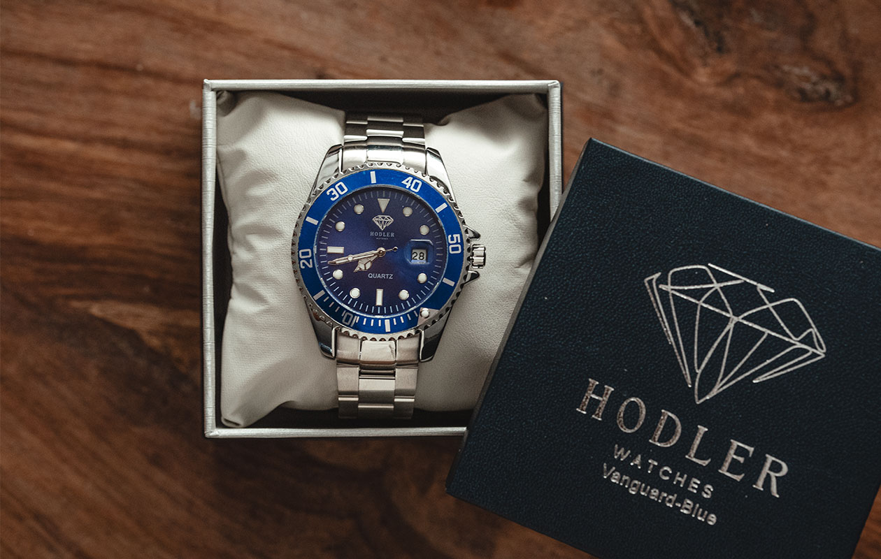 Hodler Vanguard herenhorloge - blauw