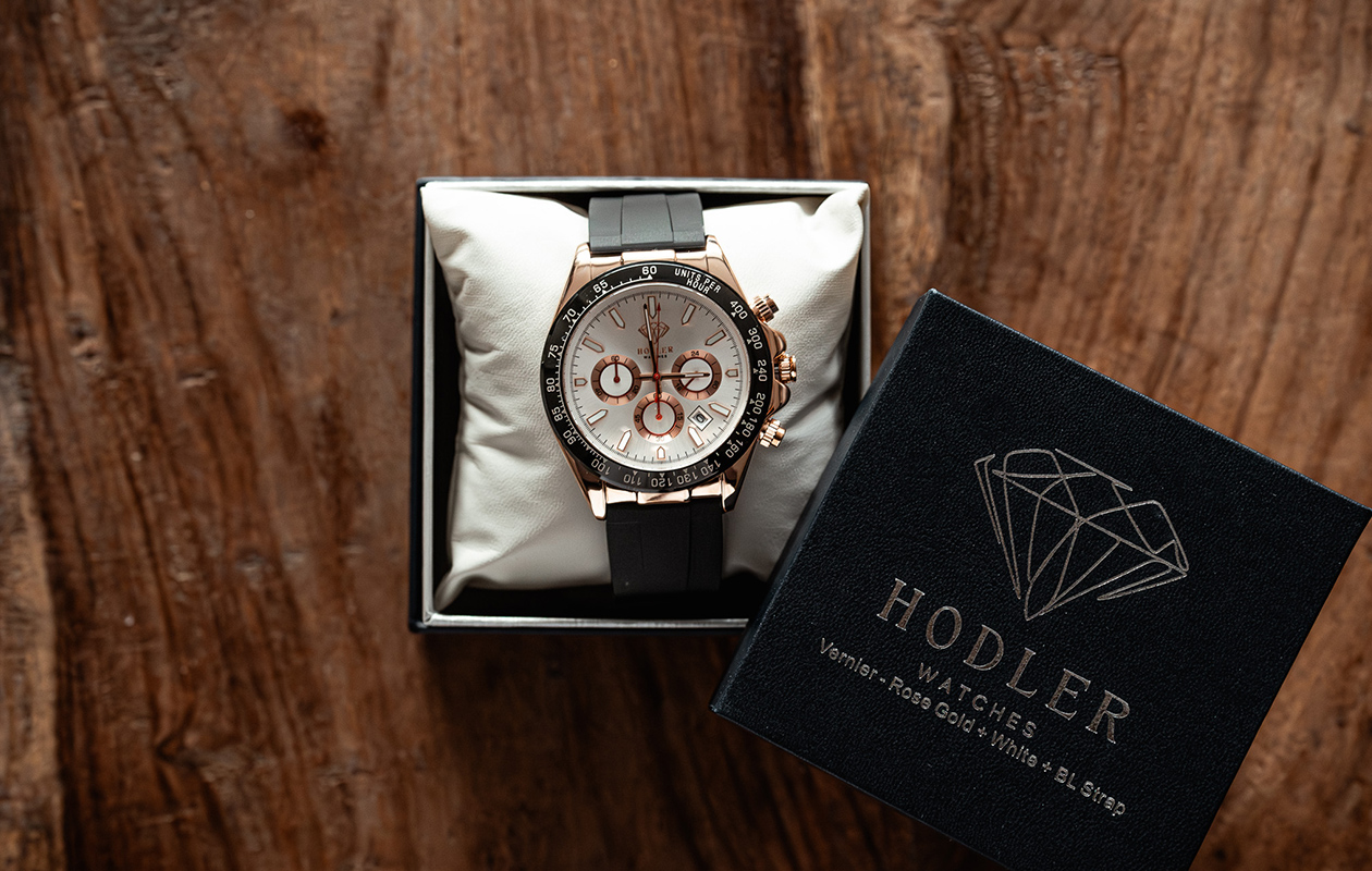 Herenhorloge Hodler Vernier - White + Roségold