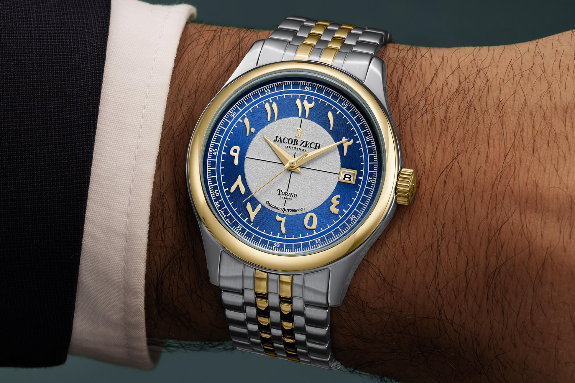 Jacob Zech Herenhorloge Torino Blauw/Zilver - Limited edition