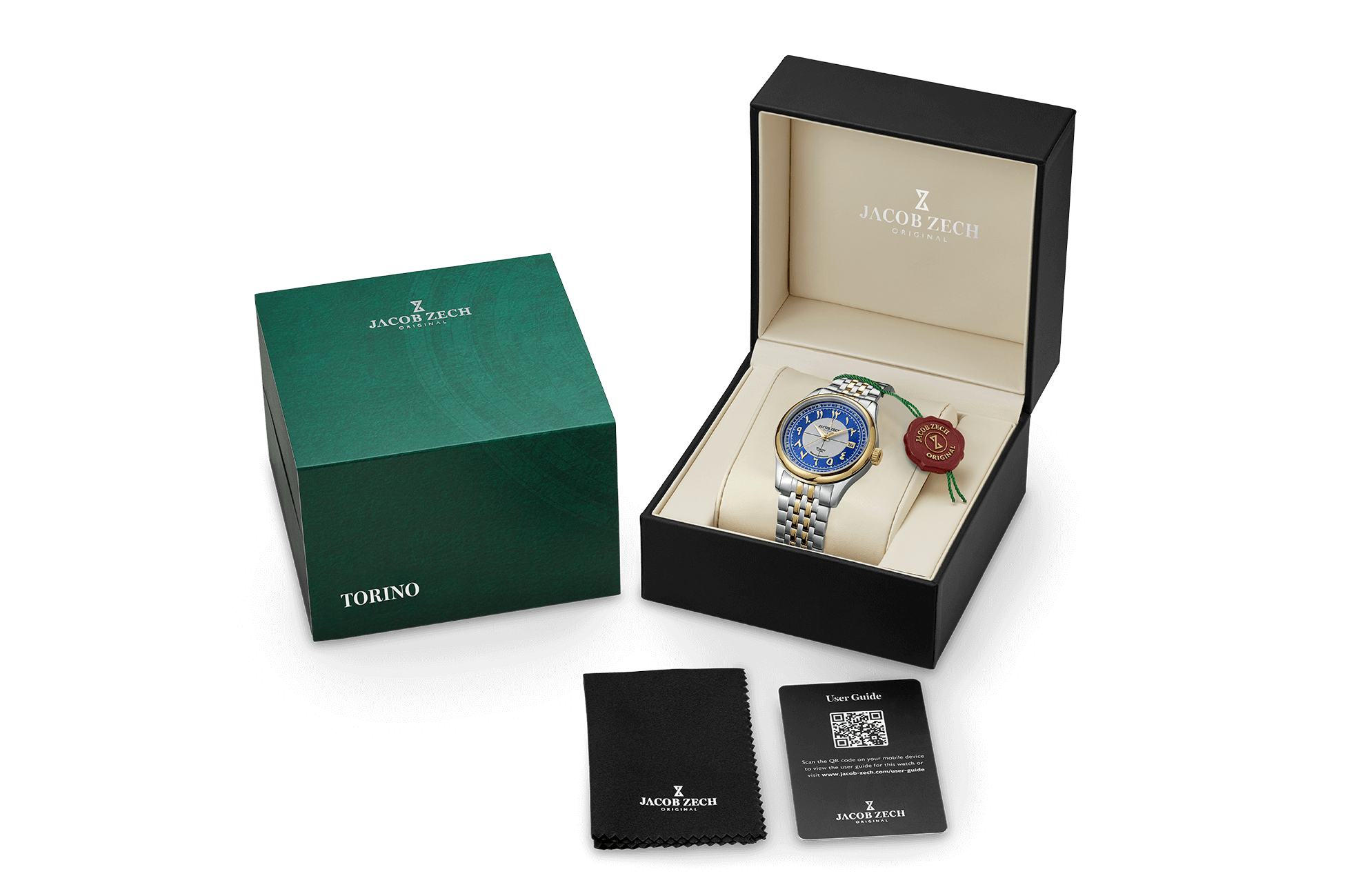 Jacob Zech Herenhorloge Torino Blauw/Zilver - Limited edition